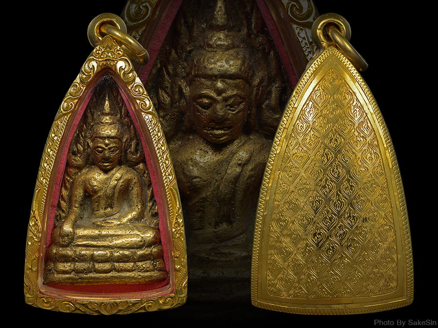 พระพุทธชินราชอินโดจีน 2485 พิมพ์สังฆาฏิสั้นหน้าเสาร์ 5 หน้านิยม มีโค้ต