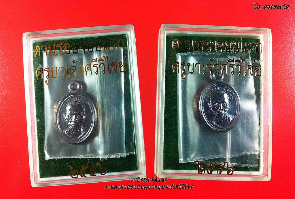 เหรียญเม็ดแตง ครูบาเจ้าศรีวิชัย ตามรอยงานจอบ ปี 2556 เคาะเดียว