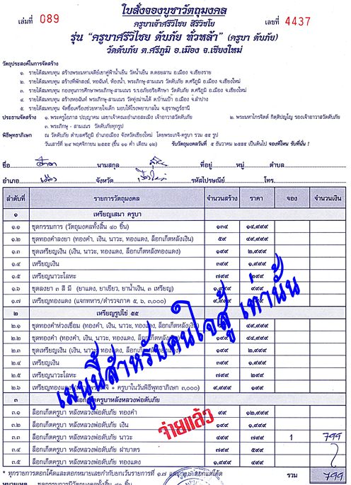 ล็อกเก็ต ครูบาดับภัย หลังนวะ