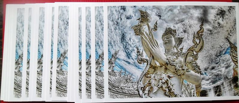 ภาพ โปสการ์ด เทพอวยชัย วัดร่องขุ่น ขนาด 5X7 นิ้ว ราคาแบ่งปัน ภาพละ 100 บาท
