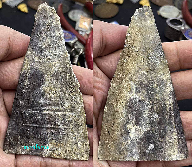 #17782 พระเชียงแสนนั่งบรรลัง แบบฐานเตี้ย