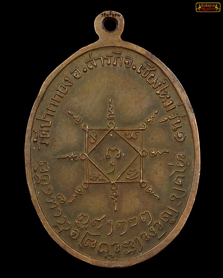 เหรียญรุ่นแรก ครูบาสิงห์แก้ว วัดปากกอง (บล็อคนิมย)