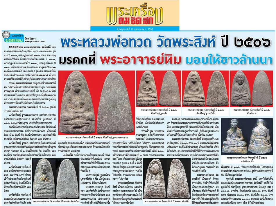 หลวงปู่ทวด พิมพ์เล็ก แปะทองเดิิมๆ