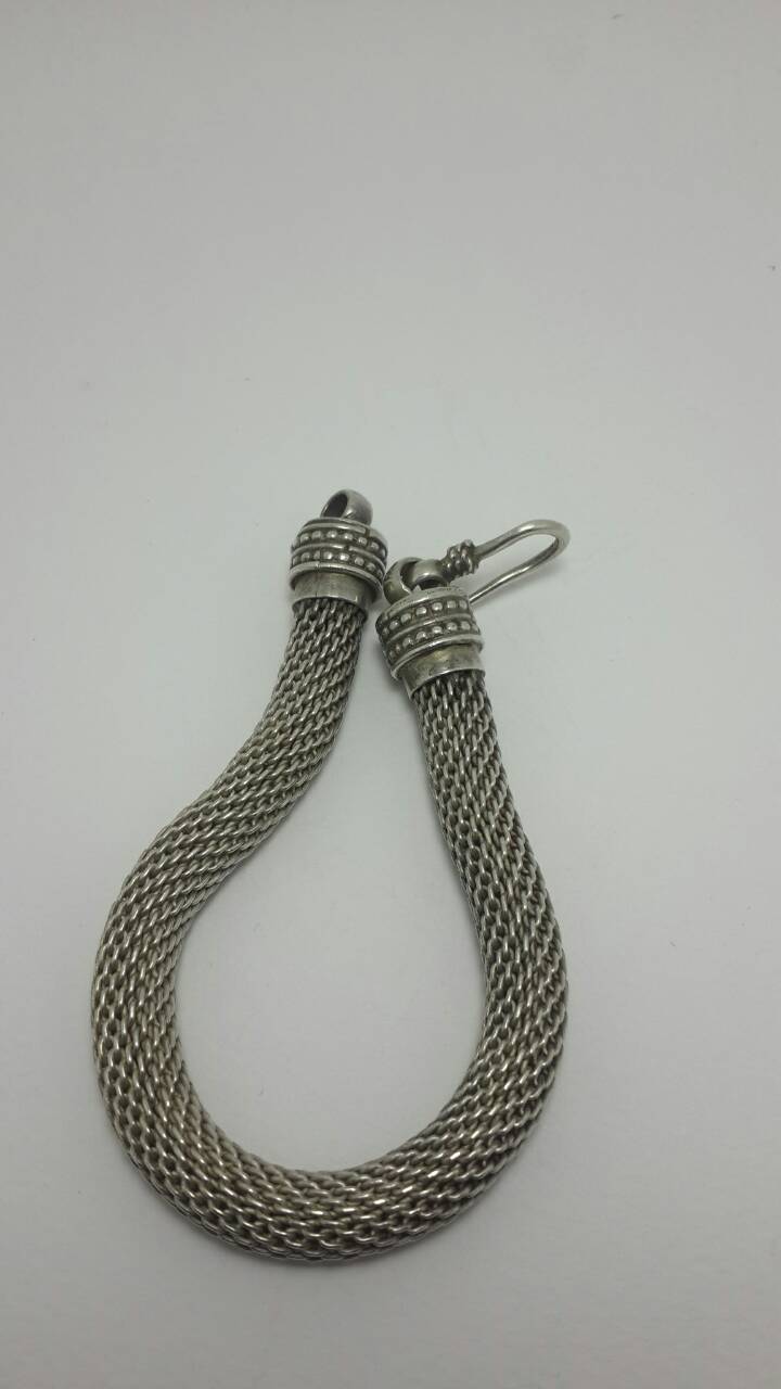 ขายสร้อยข้อมือเงินแท้ลายถัก