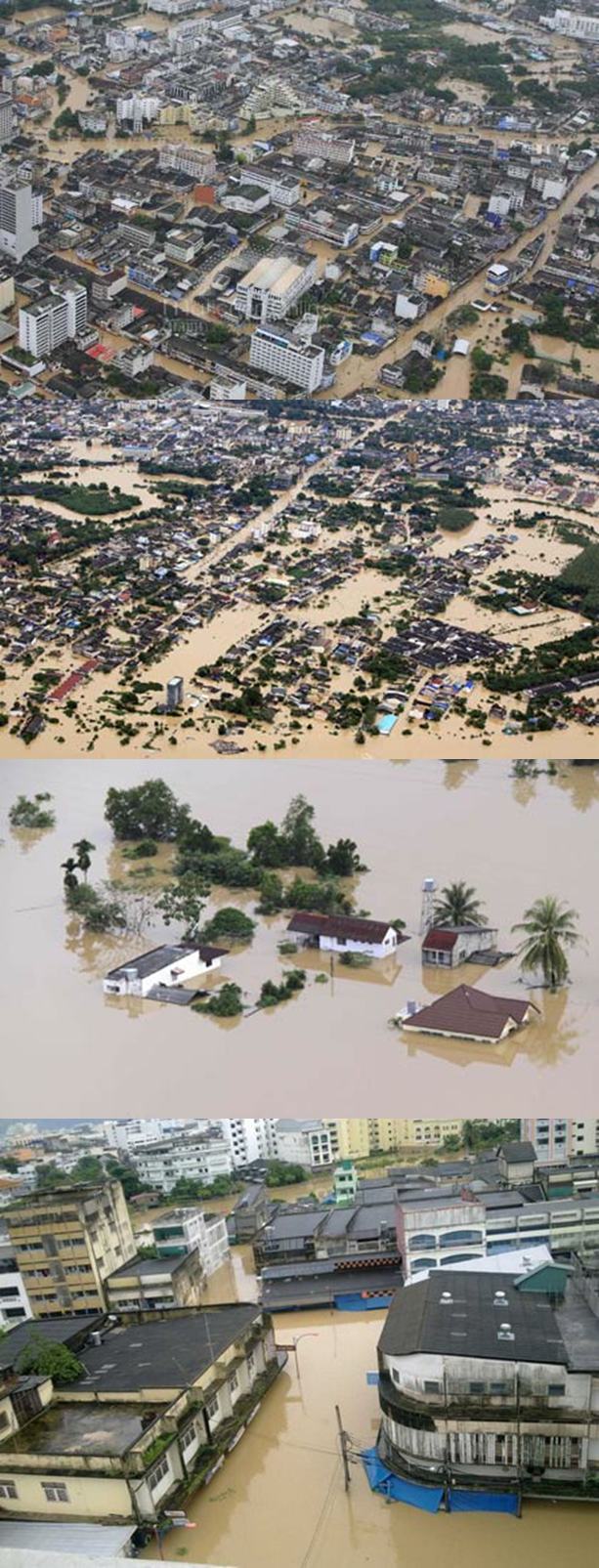 ภาพบรรยากาศ น้ำท่วมเมืองหาดใหญ่